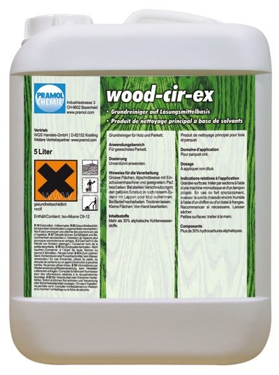 PRAMOL WOOD-CIR-EX Чистящее средство для деревянных поверхностей | Чистка полов, твёрдых и стеклянных поверхностей | Клининг и профессиональная уборка | Химические и моющие средства