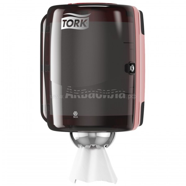 Tork Performance M2 с центральной вытяжкой (красный) | Держатели бумажных полотенец в рулонах | Оборудование для туалетных и ванных комнат