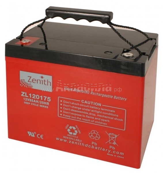 Zenith ZL120175 Необслуживаемый аккумулятор | Аккумуляторы для поломоечных и подметальных машин | Аксессуары и комплектующие