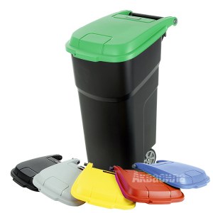 Rotho ATLAS Контейнер для мусора 100 л (чёрный/зелёный)