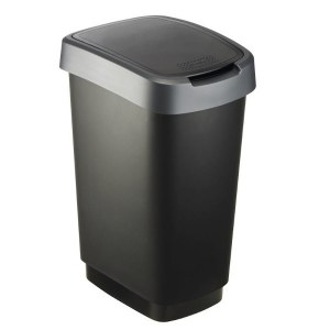 Rotho Контейнер для мусора TWIST 10 л (чёрный/тёмно-серый) (от 3 шт.)