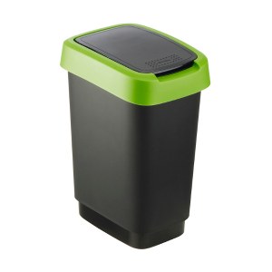 Rotho Контейнер для мусора TWIST 50 л (чёрный/зелёный) (от 3 шт.)