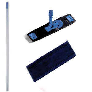 Euromop Швабра отжимная для влажной уборки с МОПом синяя микрофибра 40 см