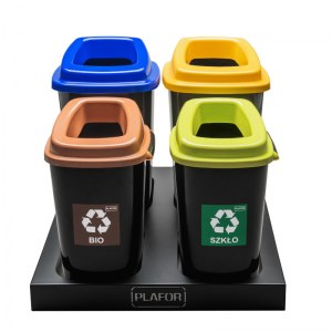 Plafor Sort Bin Набор контейнеров для раздельного сбора мусора (2x28 л + 2x45 л + подставка)