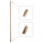TTS Деревянная ручка для МОПа 150 см (резьба) | Ручки для швабр и флаундеров | Инвентарь для уборки и мытья полов | Уборочный инвентарь